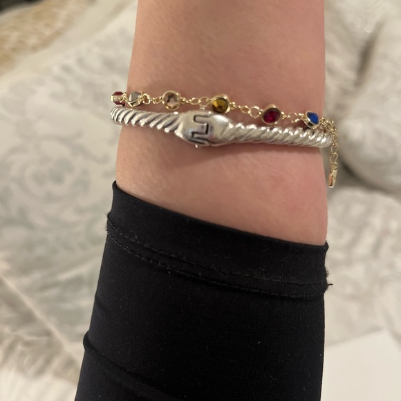 Colorè SG 14k gold and Sterling Silver Amethyst adjustable cuff. - Picture 9 of 9